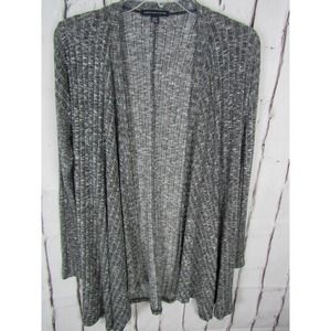 American Eagle Women's Black & White Blend Long Sleeve Small Cardigan